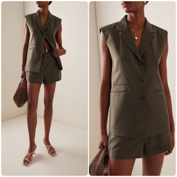 New! The Frankie Shop Exclusive Hana Woven Vest 💚 - Picture 1 of 6